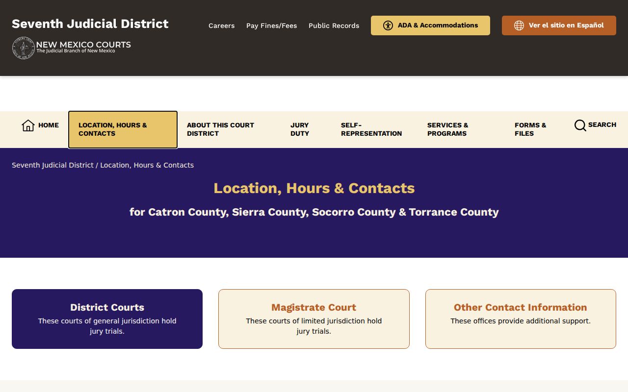 Torrance County bench warrant court contact at the Neil Mertz Judicial Complex