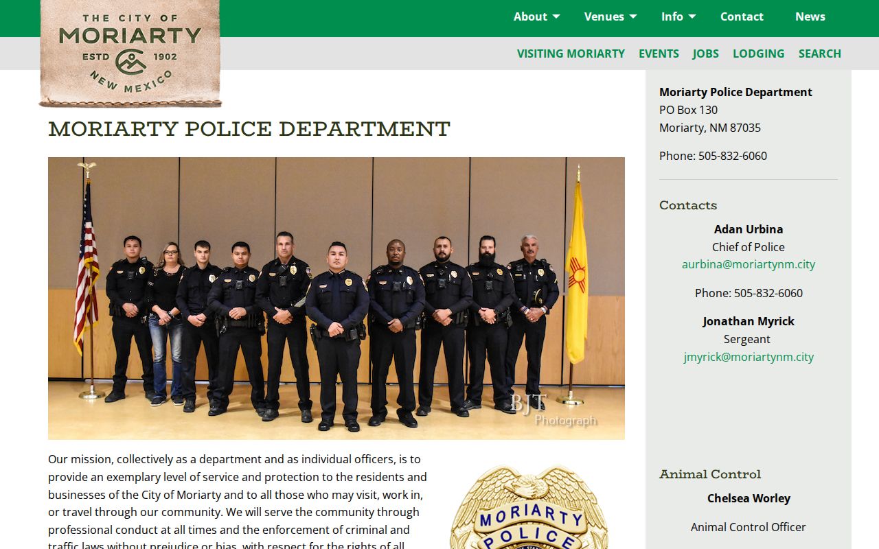 Torrance County city police route for municipal court warrants